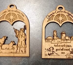 Laser Carved Christmas Ornaments