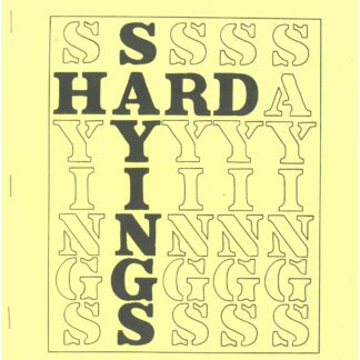 Hard Sayings