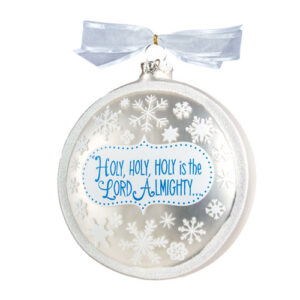 Snowflake Ornament ~ White/Silver Holy Holy Holy