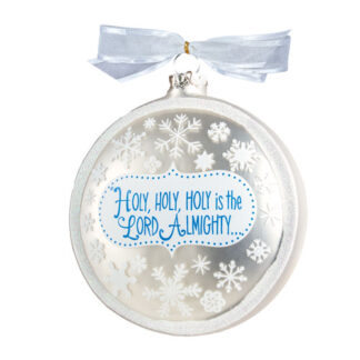 Snowflake Ornament ~ White/Silver Holy Holy Holy