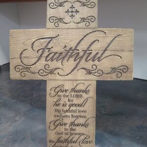Faithful resin desktop cross